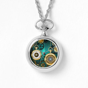 Steampunk Jewelry Watch, wir haben Green Backgroun Armbanduhr