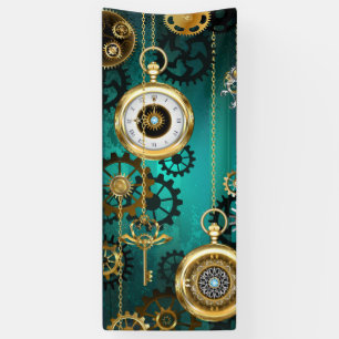 Steampunk Jewelry Watch, wir haben Green Backgroun Banner