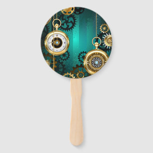 Steampunk Jewelry Watch, wir haben Green Backgroun Fächer