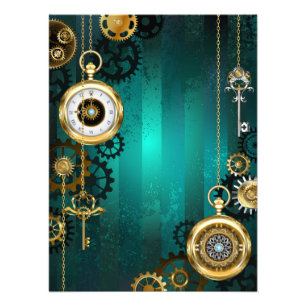 Steampunk Jewelry Watch, wir haben Green Backgroun Fotodruck