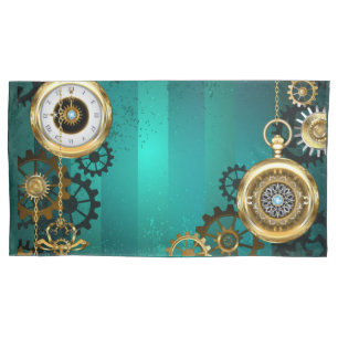 Steampunk Jewelry Watch, wir haben Green Backgroun Kissenbezug