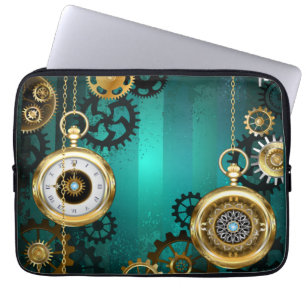Steampunk Jewelry Watch, wir haben Green Backgroun Laptopschutzhülle