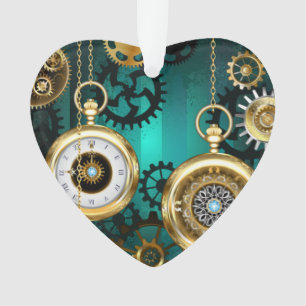 Steampunk Jewelry Watch, wir haben Green Backgroun Ornament