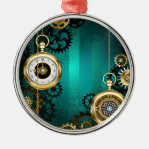 Steampunk Jewelry Watch, wir haben Green Backgroun Ornament Aus Metall