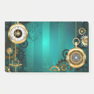 Steampunk Jewelry Watch, wir haben Green Backgroun Post-it Klebezettel