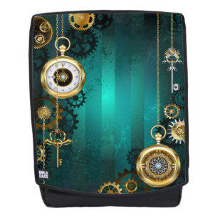 Steampunk Jewelry Watch, wir haben Green Backgroun Rucksack