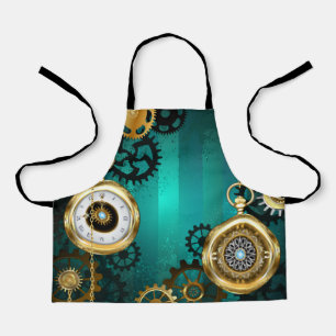 Steampunk Jewelry Watch, wir haben Green Backgroun Schürze