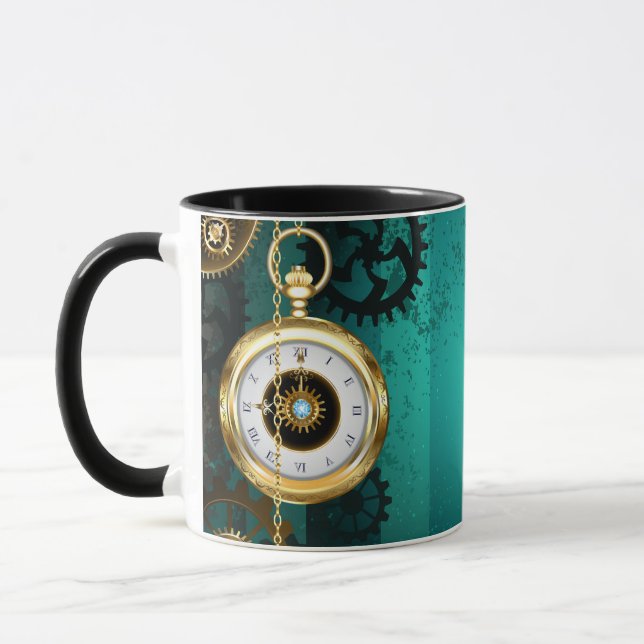 Steampunk Jewelry Watch, wir haben Green Backgroun Tasse (Links)