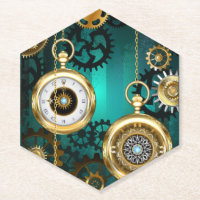Steampunk Jewelry Watch, wir haben Green Backgroun