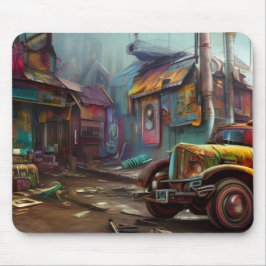Steampunk Junk Yard Mousepad