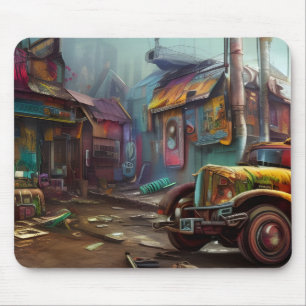Steampunk Junk Yard Mousepad