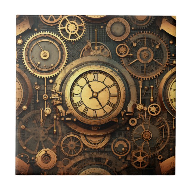 Steampunk-Kachel Fliese (Vorderseite)