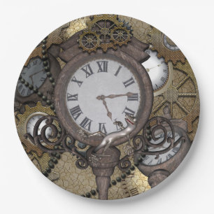 Steampunk kann Sie Meer der lustige Gecko Pappteller