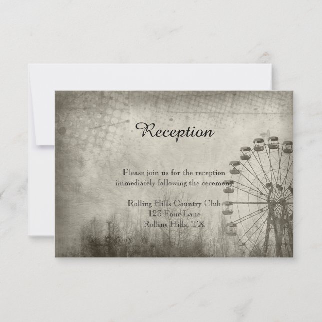 Steampunk-Karneval-Top-Hochzeitsempfehlung Einladung (Vorderseite)