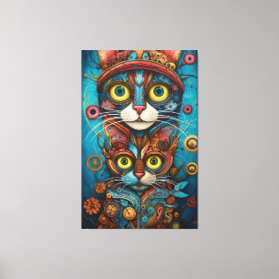 Steampunk Katze 21 von 21 Leinwanddruck