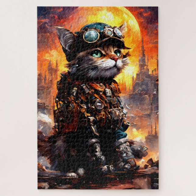 Steampunk-Katze II (Vertikal)