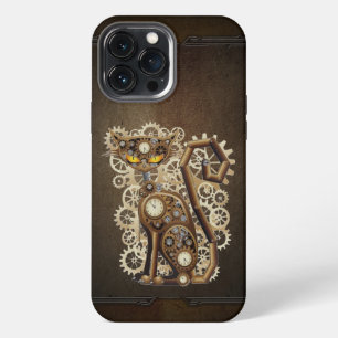 Steampunk-Katze iPhone 13 Pro Max Hülle