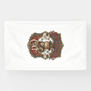 Steampunk-Katze Katze Steampunk Vintage Banner