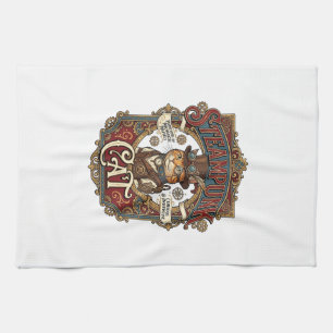 Steampunk-Katze Katze Steampunk Vintage Geschirrtuch