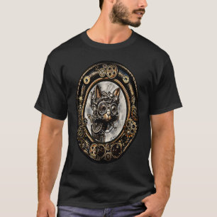 Steampunk-Katze Kitten Industrie-Roboter Mechanisc T-Shirt