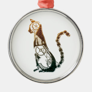 Steampunk Katzenverzierungen Ornament Aus Metall