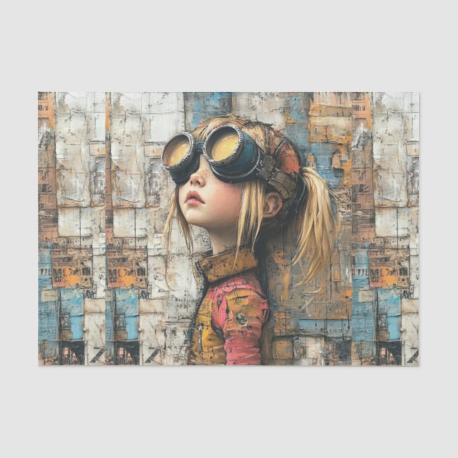 Steampunk Kids I Seidenpapier (Vorderseite)