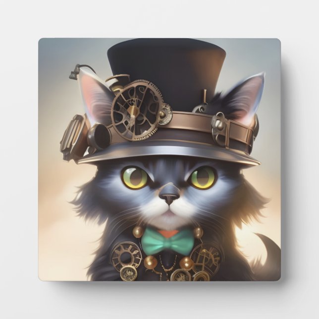 Steampunk Kitten Fotoplatte (Vorderseite)
