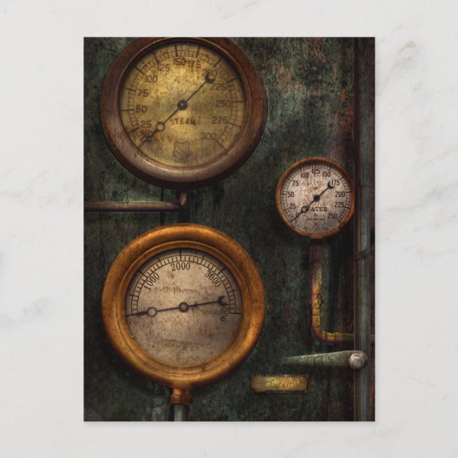Steampunk - Klempnerei - MessErfolg Postkarte (Vorderseite)