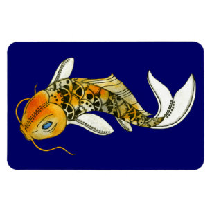 Steampunk Koi erstklassiger Flexi Magnet