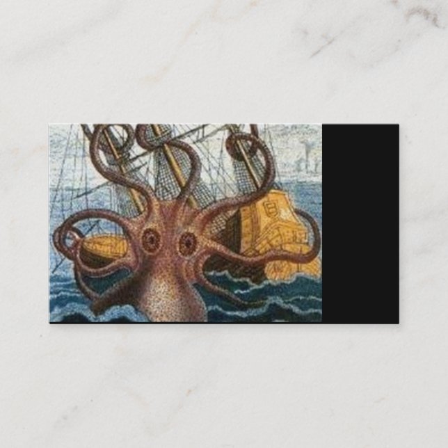 Steampunk Kraken riesige Krake nautisch Visitenkarte (Vorderseite)
