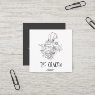 Steampunk Kraken Square Business Card Quadratische Visitenkarte