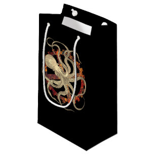 Steampunk-Kraken und robustes Uhrwerk Kleine Geschenktüte