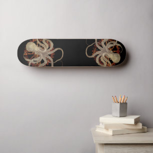 Steampunk-Kraken und robustes Uhrwerk Skateboard
