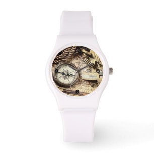 Steampunk Küstenstrand nautischer antiker Kompass Armbanduhr