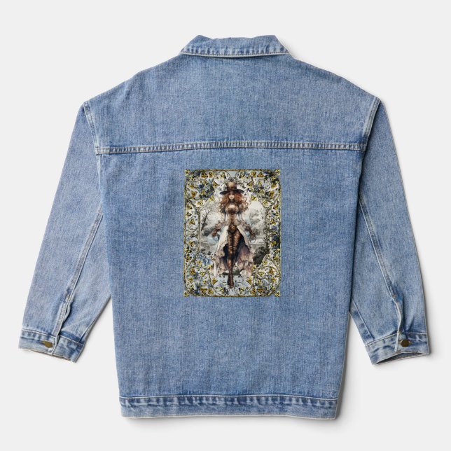 Steampunk Lady 105 Jeansjacke (Rückseite)