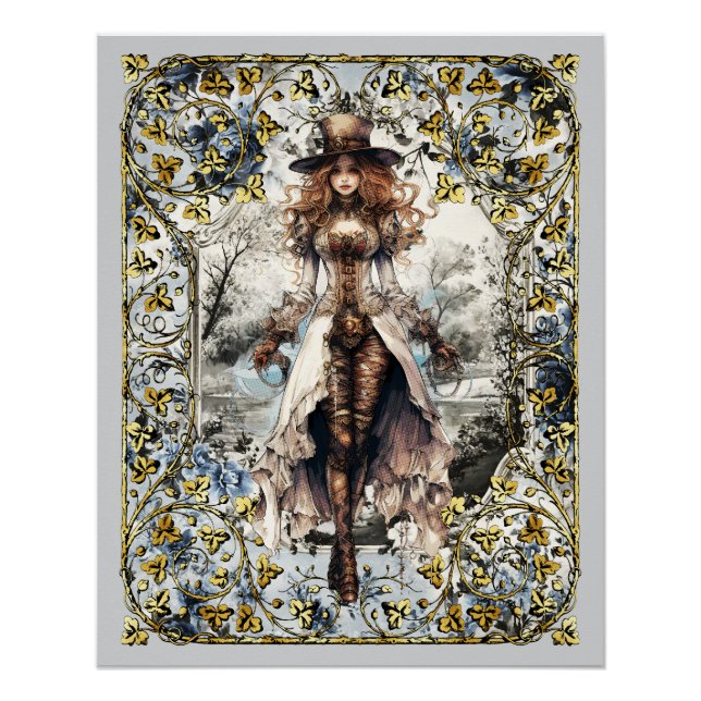 Steampunk Lady 105 Poster (Vorderseite)