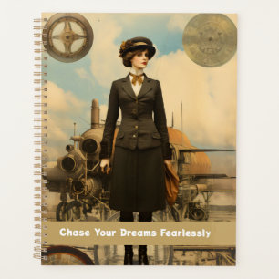 Steampunk Lady Chase Your Dreams Furchtlos Planer