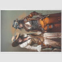 Steampunk Ladys Duo Gears und Grooves Decoupage