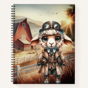 Steampunk Lamb Spiral Notebook Notizbuch