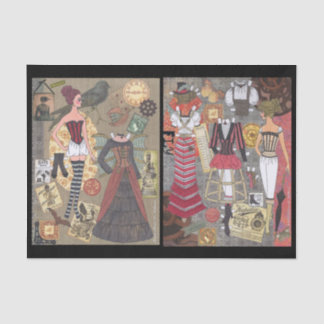 Steampunk launisches seidenpapier