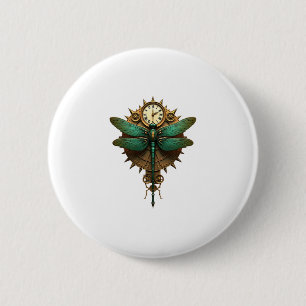 Steampunk Libelle viktorianische Kunst mechanische Button