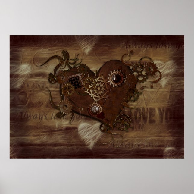 Steampunk-Liebe Poster (Vorne)