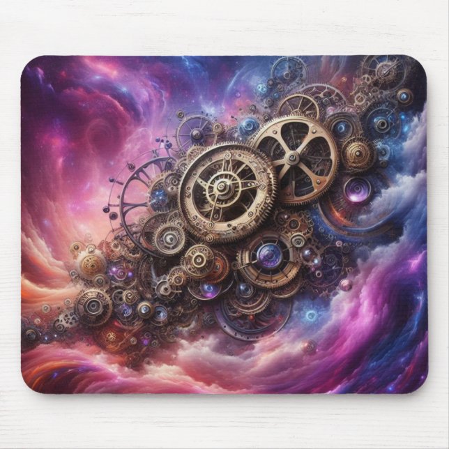Steampunk, Lila und rosa Mousepad (Vorne)
