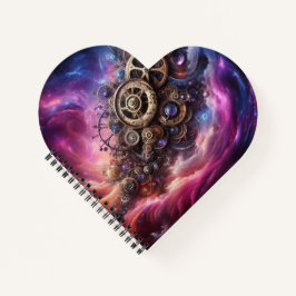 Steampunk, Lila und rosa Notizbuch