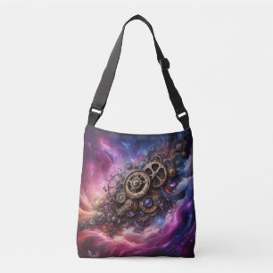 Steampunk, Lila und rosa Tragetaschen Mit Langen Trägern