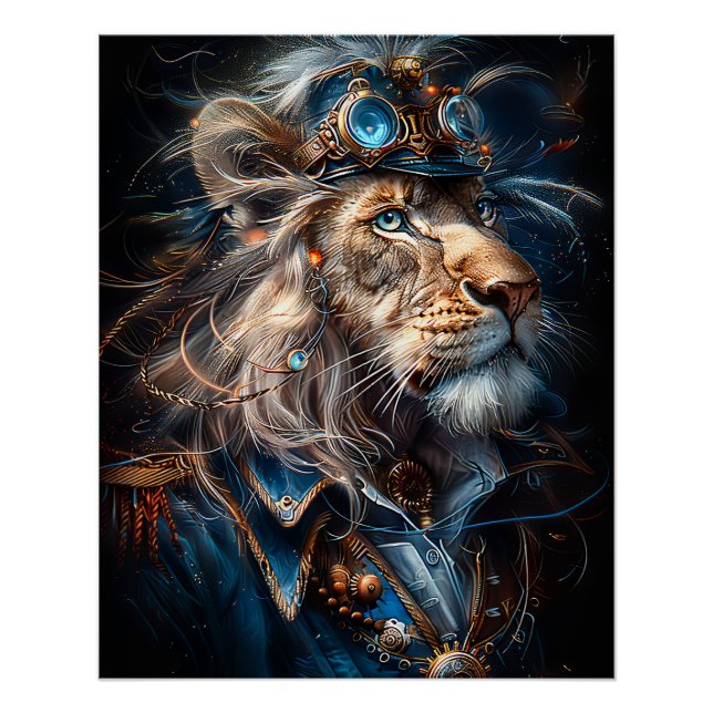 Steampunk Lion Poster (Vorderseite)