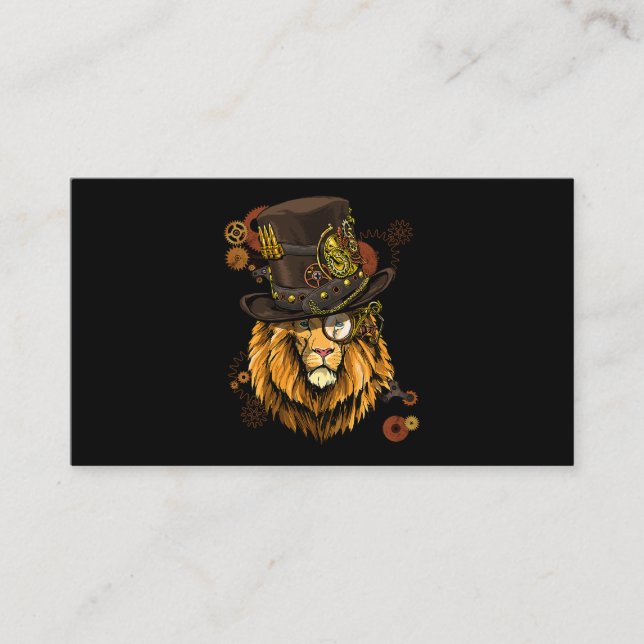 Steampunk Lion Shirt Steampunk Lovers For Women Me Visitenkarte (Vorderseite)