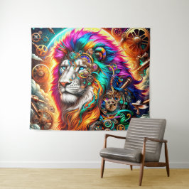 Steampunk Lion Wandteppich