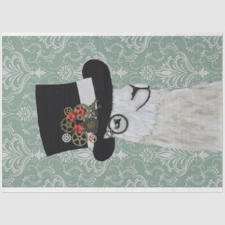 Steampunk Llama Decoupage Paper Seidenpapier