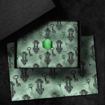 Steampunk Lock und Key Green | Vintage Entkopplung